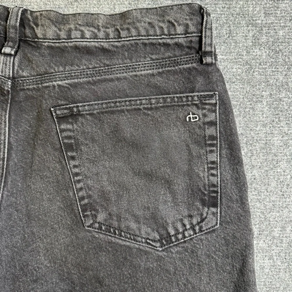 Rag & Bone Highland Washed Black Cotton Button Fly Jeans Size 34 MED22P1238BBHI